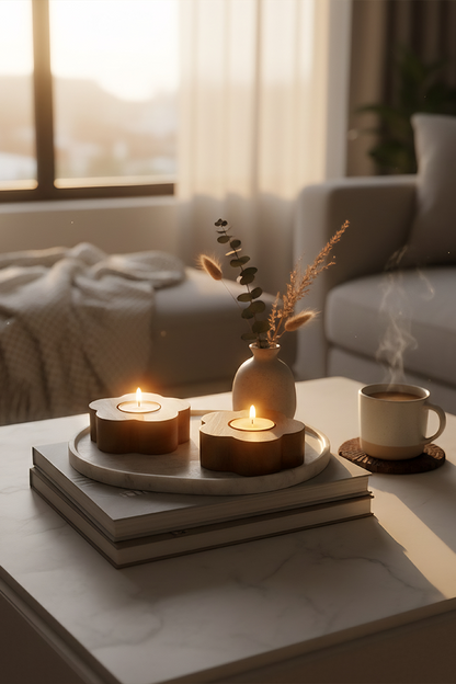 Bloom Petite Tea-Light Holder(Set of 2)